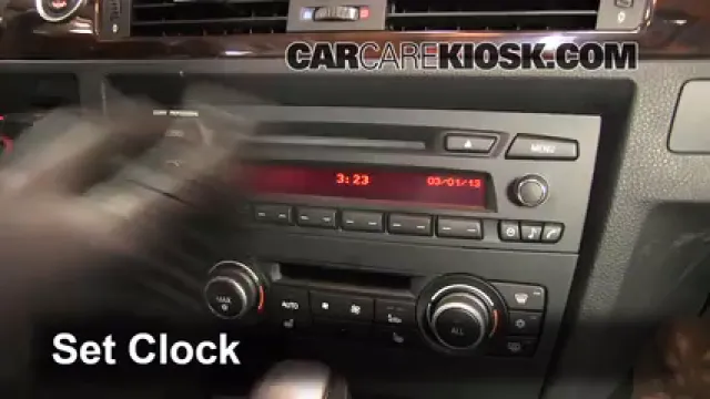 2010 BMW 335d 3.0L 6 Cyl. Turbo Diesel Reloj Fijar hora de reloj